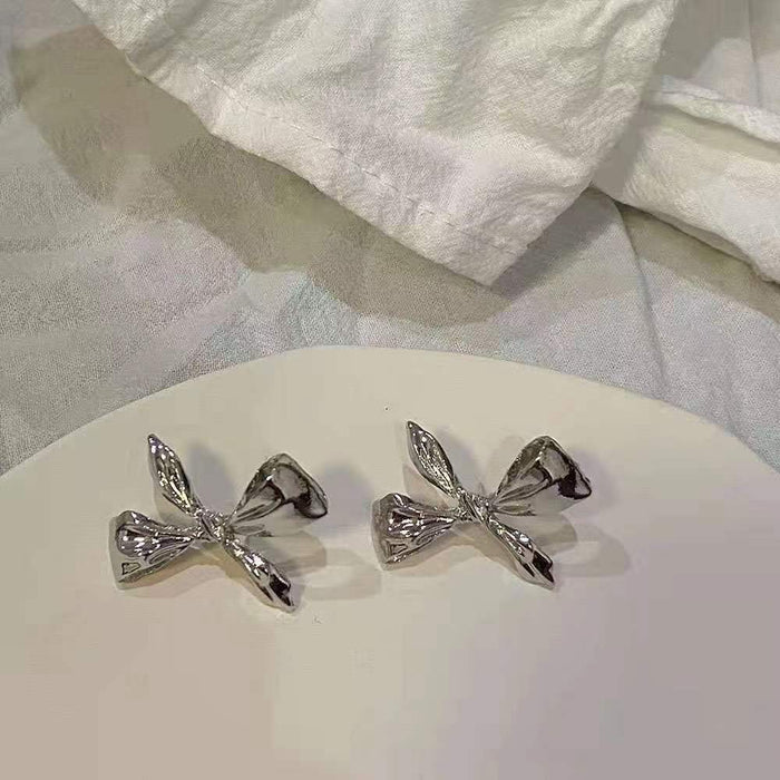 Wholesale Butterfly bow new niche design ear bone clip high-end exquisite versatile earrings wholesale