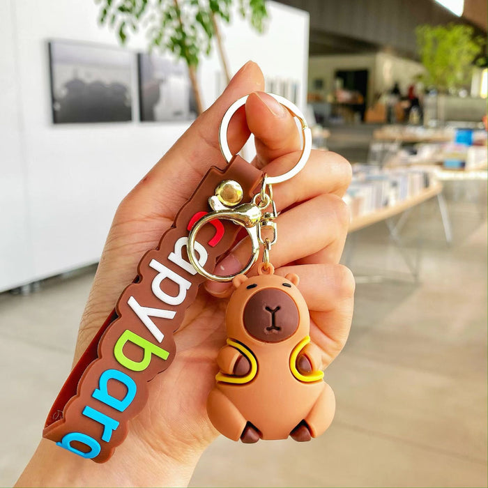 Wholesale Capybara bubble blowing keychain cute little capybara pendant car bag pendant