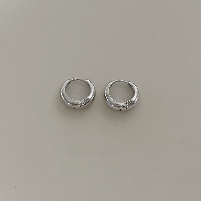 Wholesale Silver needle earrings, simple personality, cold and feng shui drop earrings, round circle earrings