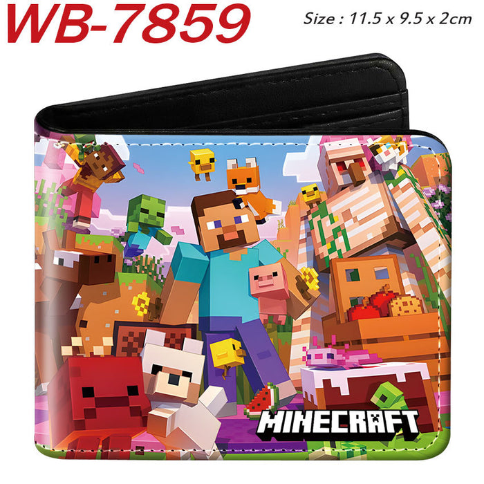 Wholesale PU Leather Large Capacity Short Folding Wallet HD Anime Print Coin Purse For Students Trendy Gift