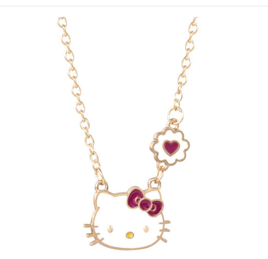 Wholesale Temu Heiiokitty Hello Kitty Necklace Cartoon Girl Necklace Keychain JDC-NE-YBY003