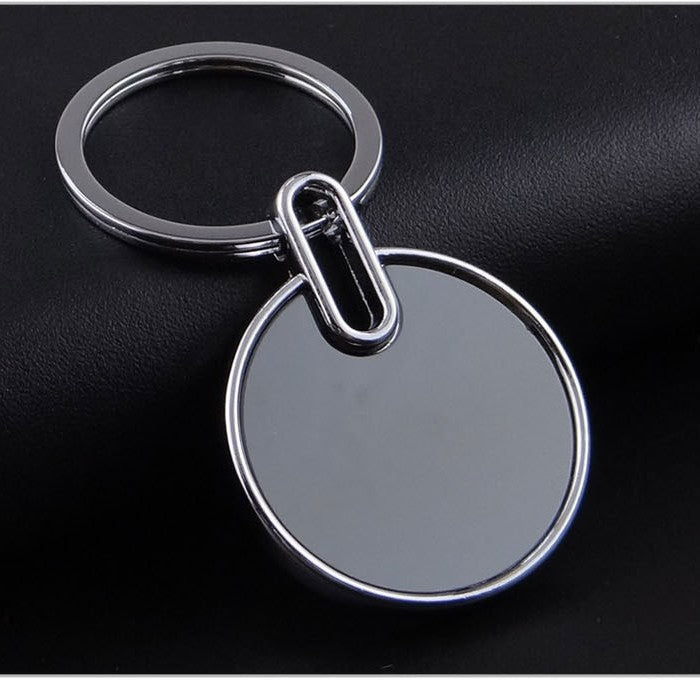 Wholesale Blank double-sided engraved laser engraved metal keychain