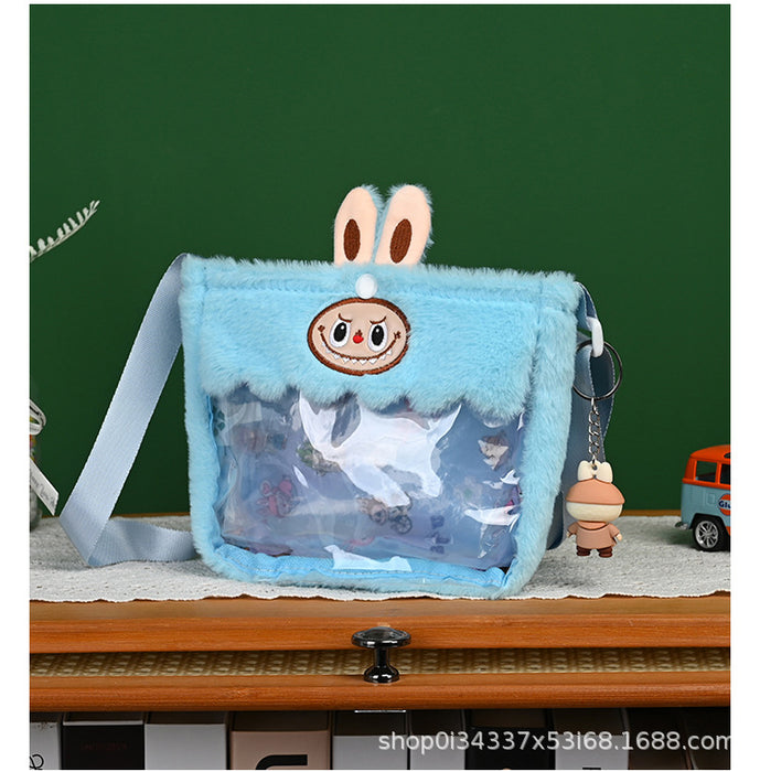 Wholesale Cartoon Doll Mesh Plush Toy Crossbody Bag  Shoulder Bags