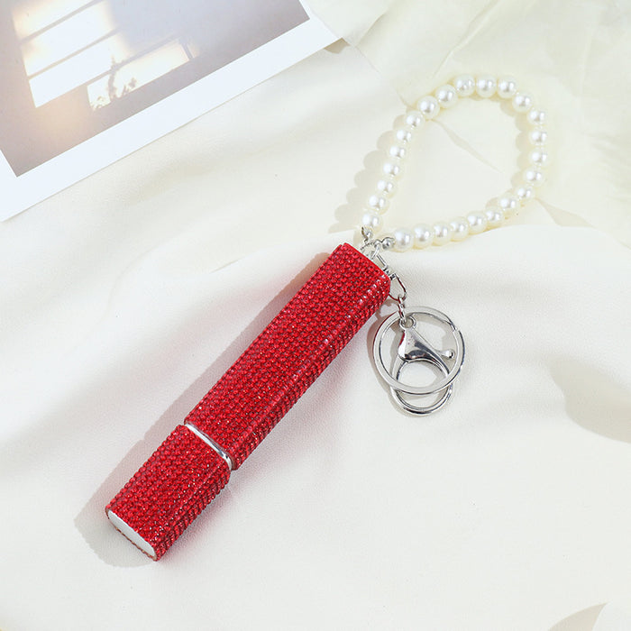 Wholesale Plastic Diamond 10ML Perfume Bottle Keychain JDC-KC-ZY028