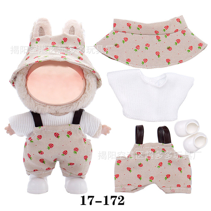 Wholesale ( Clothes only)  Baby clothes 17cm plush Christmas dress