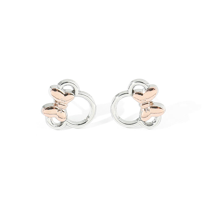 Wholesale Alloy cartoon shaped hollowed out small and exquisite stud earrings