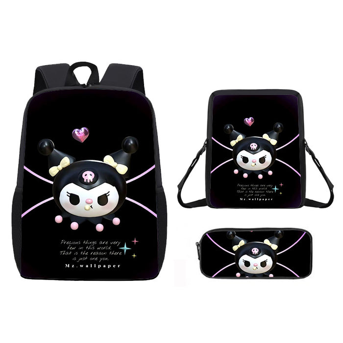 Wholesale Backpack Satchel Pencil Case Three-piece Student Schoolbag