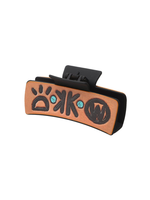 Wholesale Western Style Leather Hairpin Cactus Butterfly Shark Clip Women Grab Clip