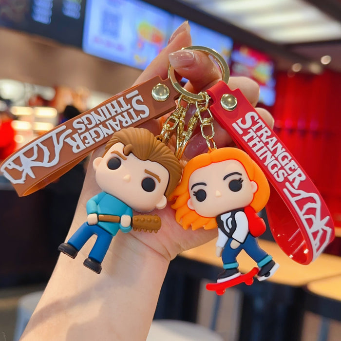 Wholesale PVC Keychain Cartoon Doll Bag Charm Car Key Accessory Gift