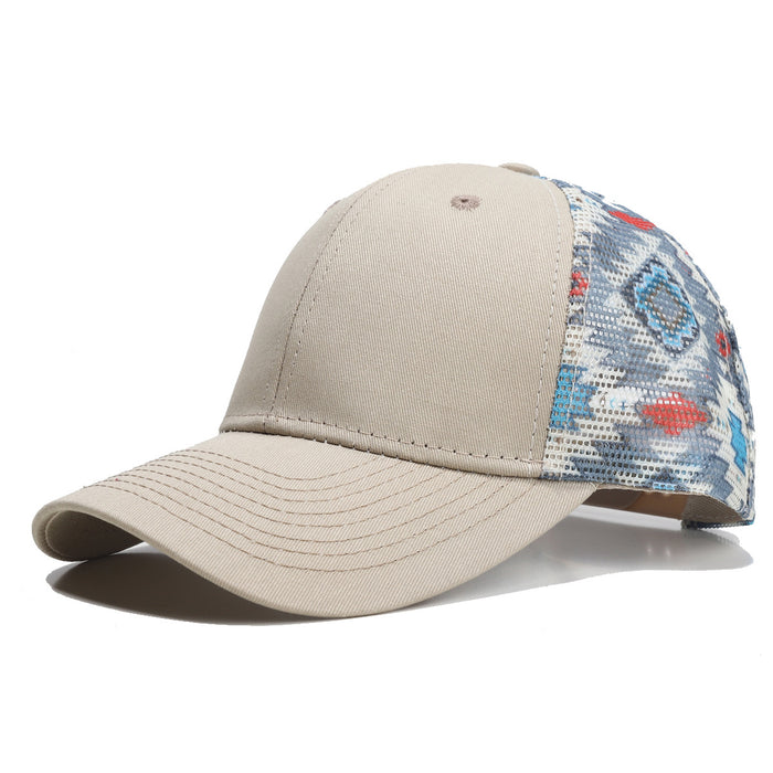 Wholesale Gradient color baseball cap, outdoor hiking with hard lining, non deformable light plate mesh cap
