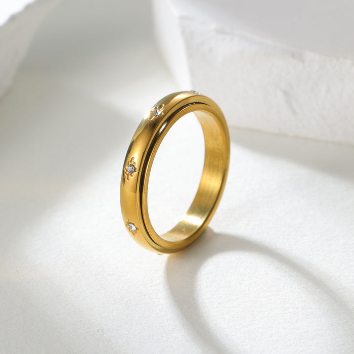 Wholesale Titanium Steel Minimalist Rotating Jewelry Accessory