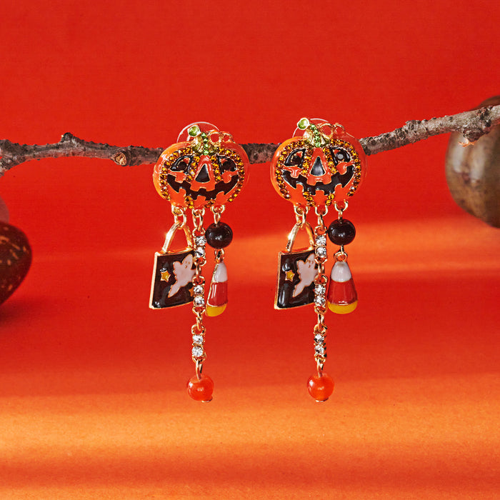 Wholesale Pumpkin Head Ghost Pendants,  Irregular Design Earrings