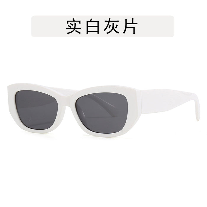 Wholesale Retro cat eye sunglasses, new minimalist square glasses for street photography, UV resistant fashionable sunglasses