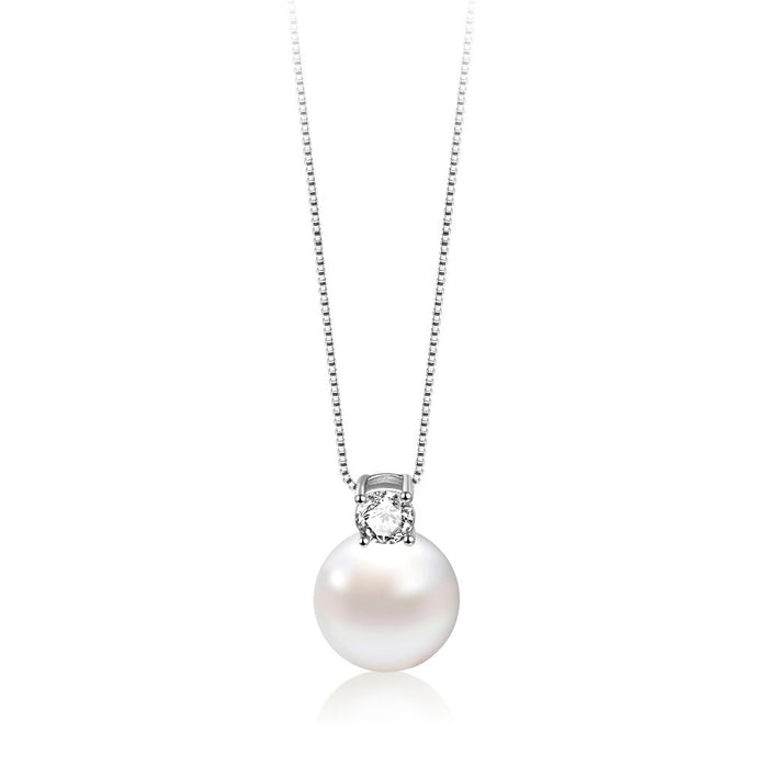 Wholesale Pearl Necklace Sterling Silver Princess Accessible Luxury High-End Clavicle Chain