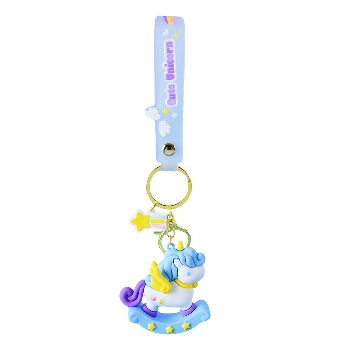 Wholesale PVC Fairy Tale Horse Cartoon Doll Keychain JDC-KC-MengXu009