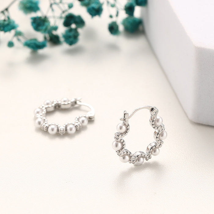 Wholesale Pearl earrings, niche design, earrings, light luxury temperament, personalized retro ear buckles