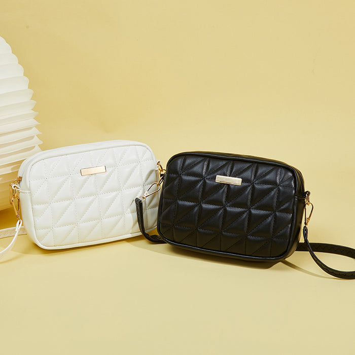 Wholesale Trendy White PU Leather Crossbody Bag For Women Small Square Phone Bag With ing Detail Casual Gift Resale