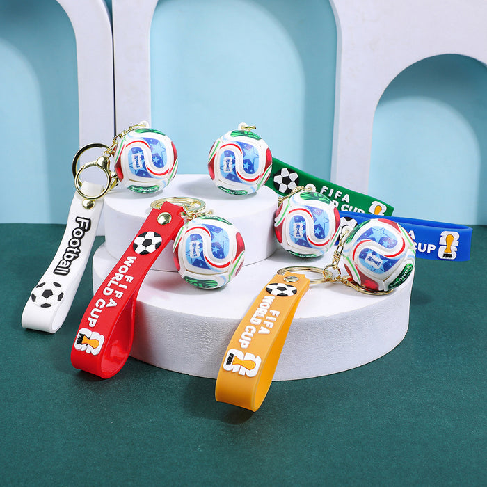 Wholesale 3pcs World Cup Football Keychain Mascot Pendant