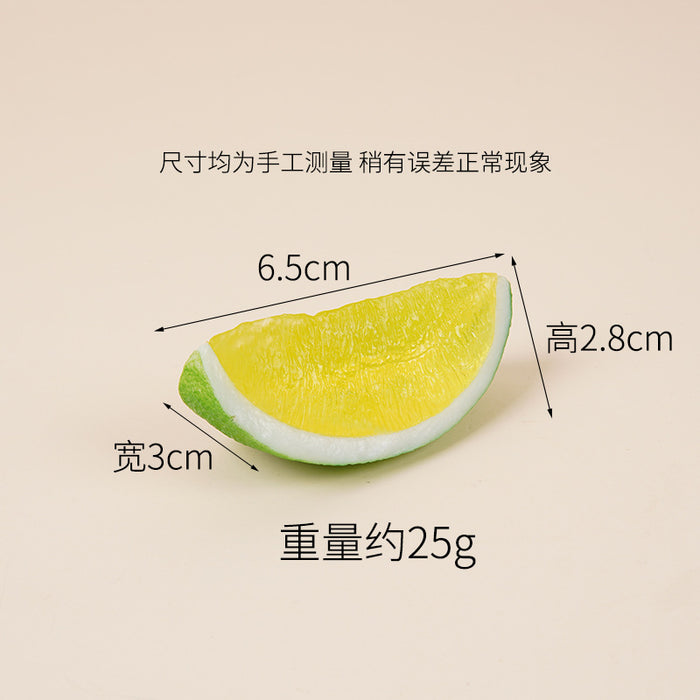 Wholesale Lemon Slice Simulated Fruit PVC Keychain Charm Fashion Bag Accessory MOQ≥2