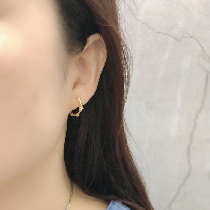 Wholesale   bamboo-shaped earrings circle earrings earrings for women