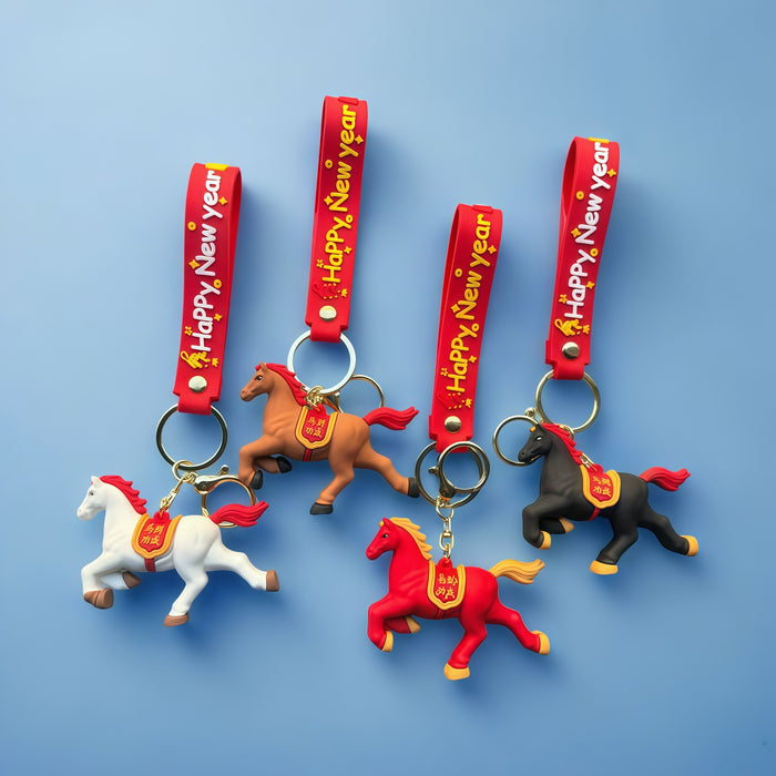Wholesale 3D PVC Year of the Horse Keychain