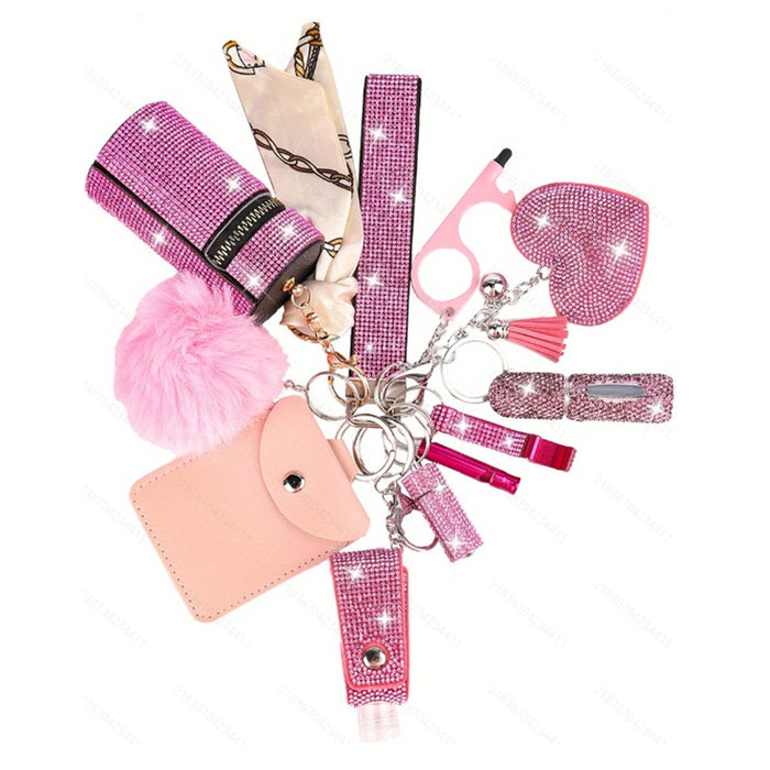 Wholesale Multifunctional Keychain 11-piece Set with Diamond JDC-KC-TouMS011