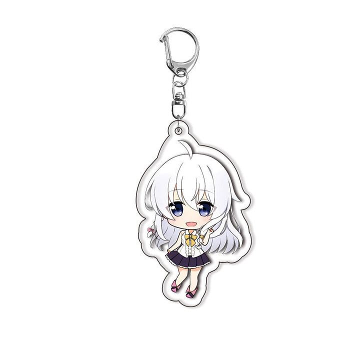 Wholesale Witch acrylic keychain animation surrounding campus creative jewelry pendant