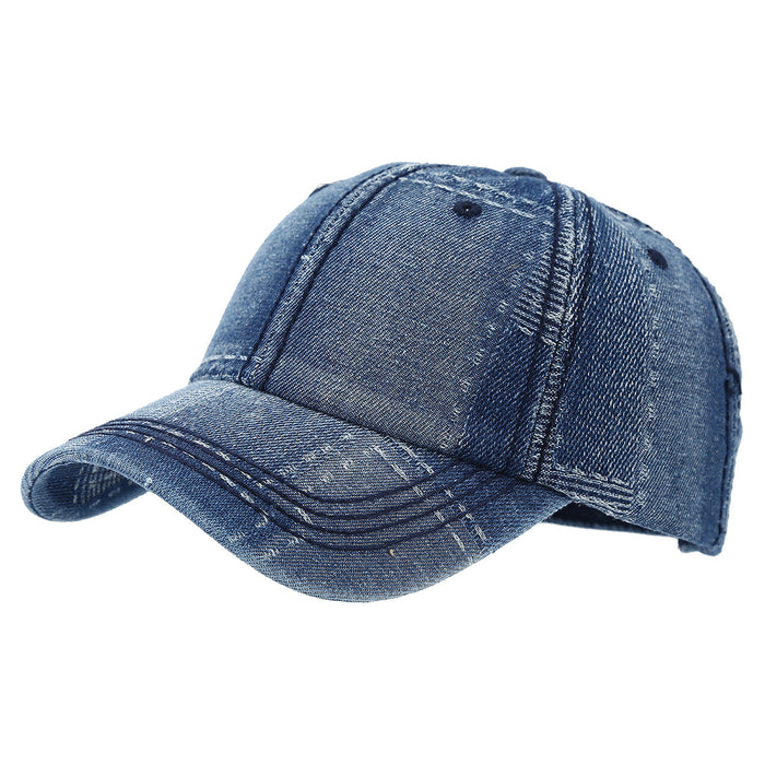 Wholesale Irregular patchwork retro denim baseball cap