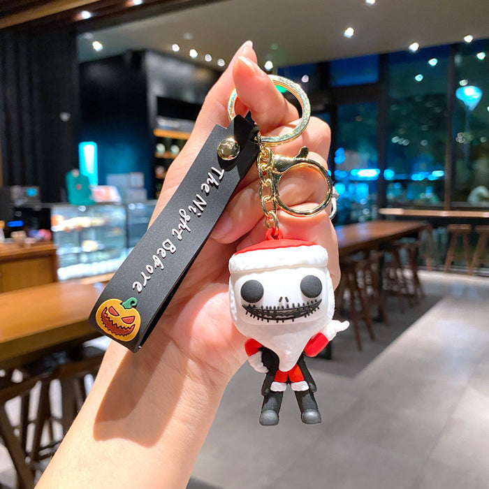 Wholesale Silicone Keychain Trendy Christmas Bag Charm