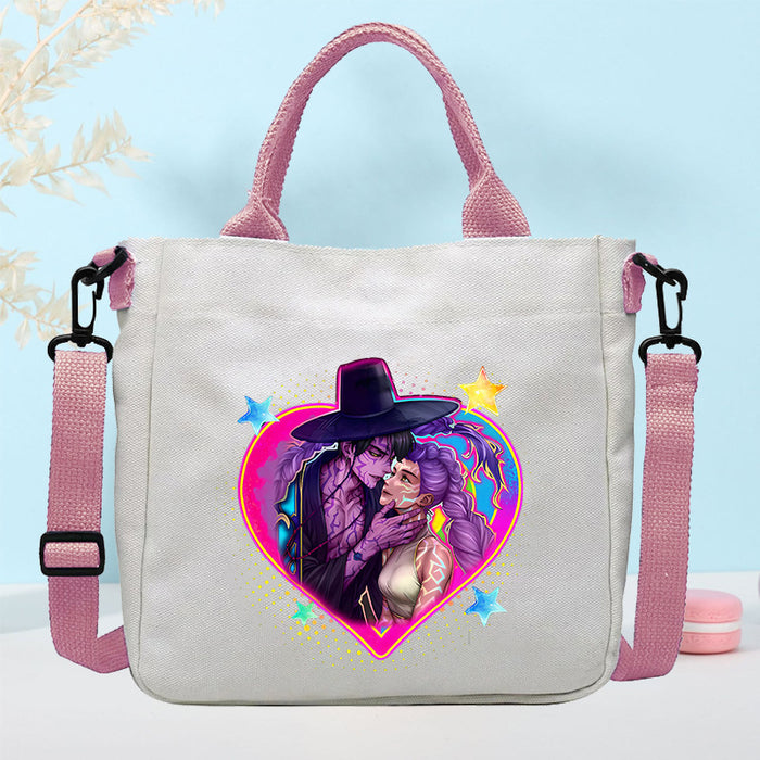 Wholesale KPOP Cartoon Canvas Shoulder Bag for Boys and Girls