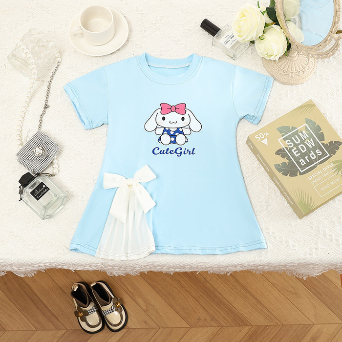 Wholesale Summer Clothes Girls Cartoon Cute Dress T-shirt Dress JDC-CTS-XiaoHZ005