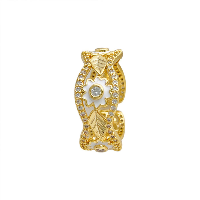 Wholesale Camellia ring, exquisite glazed index finger ring