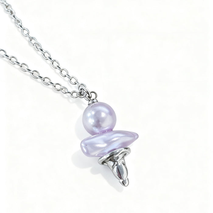 Wholesale Pearl Ice Cream Necklace Clavicle Chain plated 18K Gold Color Retention