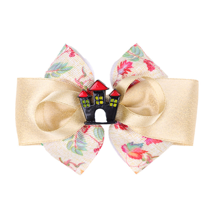 Wholesale Cross-Border New Children' s Bow Hairpin  Pumpkin Head Witch Hat Creative Funny Duckbill Clip Hair Accessories