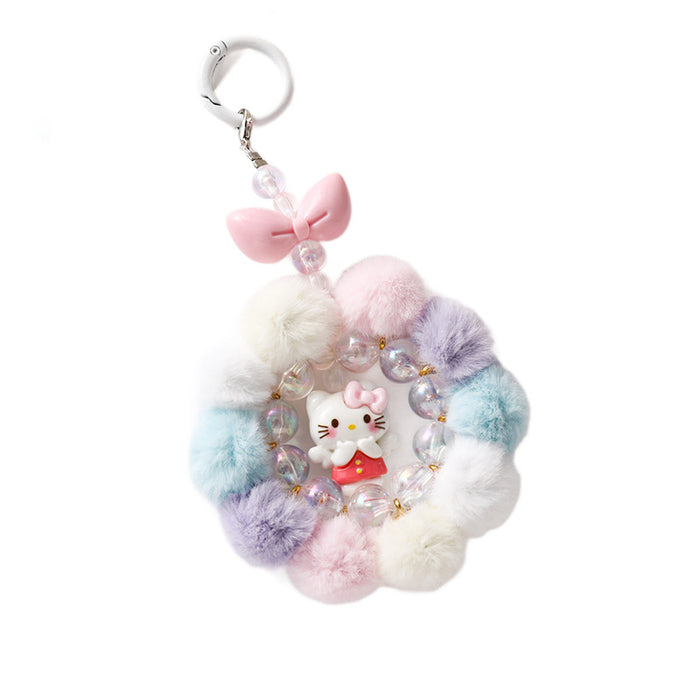 Wholesale Cute Cartoon Pom Pom Keychain Plush Bag Charm Decorative Accessory MOQ≥2