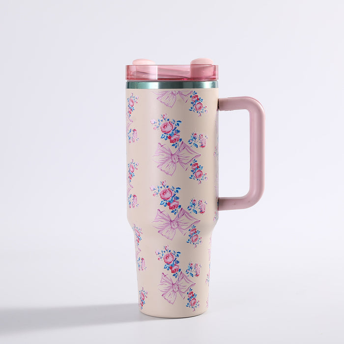 Wholesale Prosperity Series  40oz Car Cup Stainless Steel Insulated Cup Large Capacity Car Ice Cup with Handle