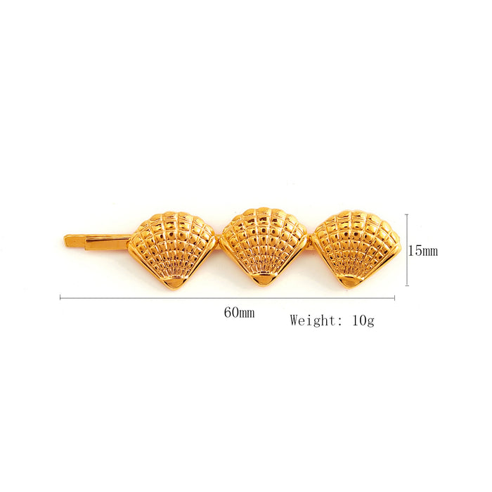 Wholesale Popular and fashionable stainless steel hair clips with a high-end feel, wholesale of starfish and sea shell flat clips
