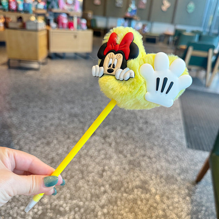 Wholesale Cartoon gel pen cute doll pen cartoon creative hair ball plush pen children' s gift