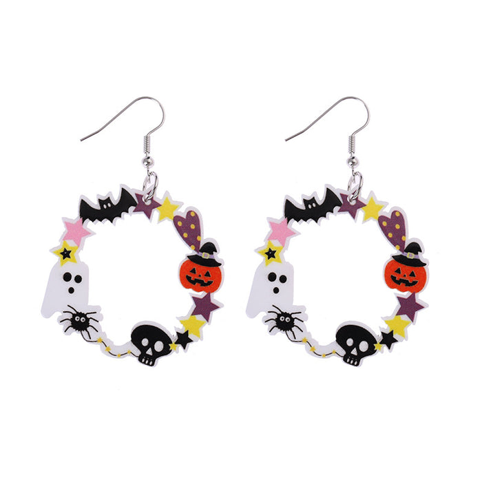 Wholesale of New Acrylic Halloween Earrings JDC-ES-CaiYun003