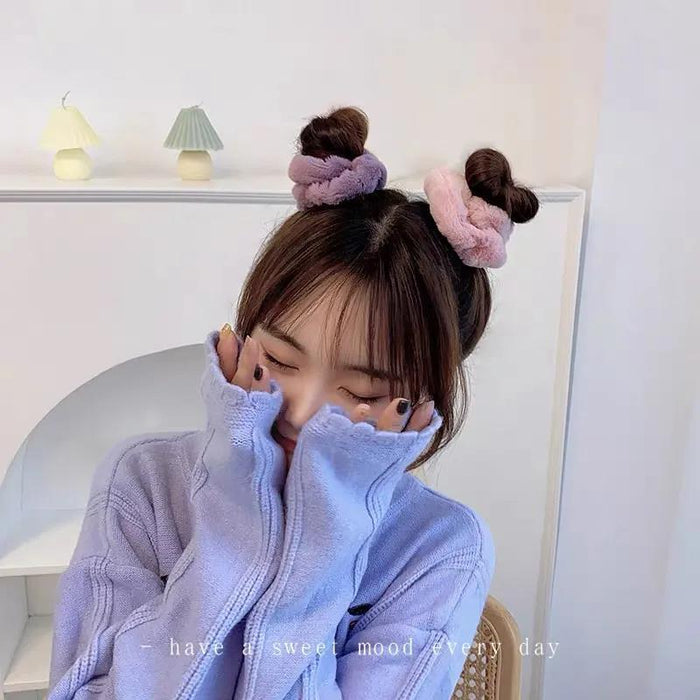 Wholesale Korean Autumn and Winter Cute Imitation Rabbit Velvet Hair Scrunchies