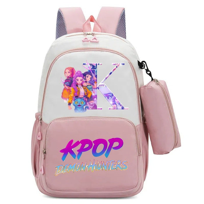 Wholesale Alphabet Cartoon Print Two-Piece Backpack Set for Primary and Middle School Students