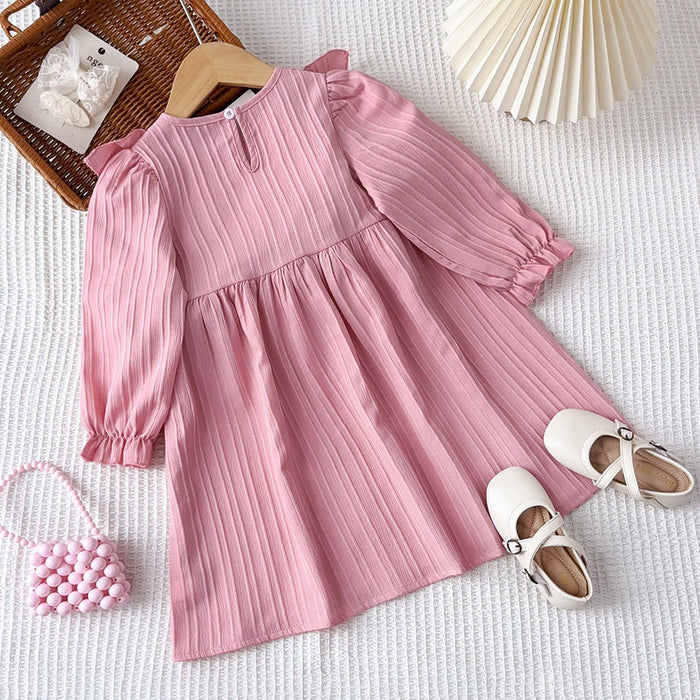 Wholesale Children's Skirt Ruffled Long Sleeve Princess Skirt JDC-CTS-DuoEr001