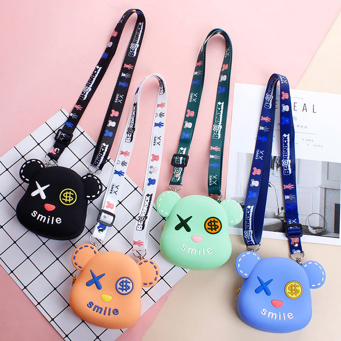 Wholesale Shoulder Bags Silicone Kids Change Storage Cute Cartoon (M) JDC-SD-DMT003