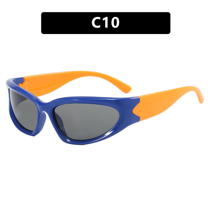 Wholesale Children's sunglasses, personalized outdoor sunglasses, cycling sports sunglasses, concave design