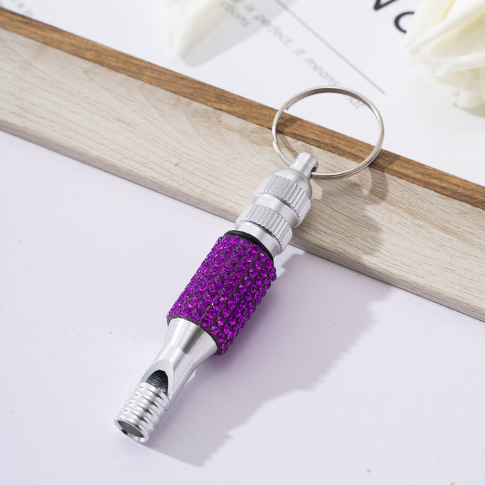 Wholesale Diamond Aluminum Whistle Keychain JDC-KC-ZY020