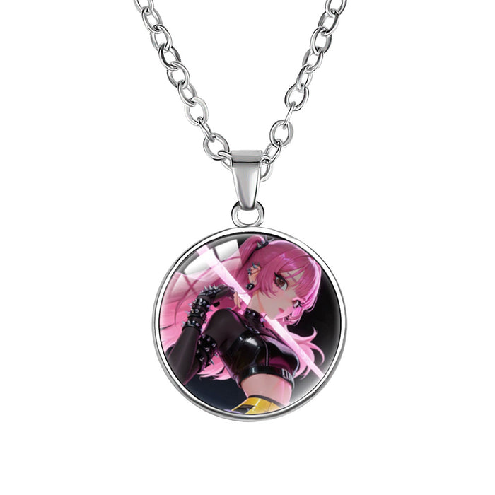 Wholesale KPOP Anime Crystal Pendant choker necklace