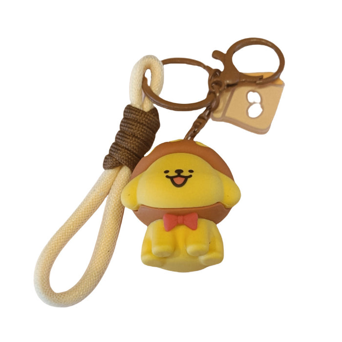 Wholesale Line Puppy Keychain Korean Cartoon Doll School Bag Pendant Cute Couple Key Chain Doll Machine Small Gift