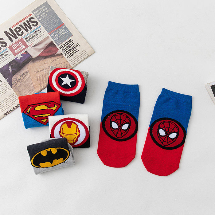 Wholesale Women's short tube cotton socks cartoon trendy socks