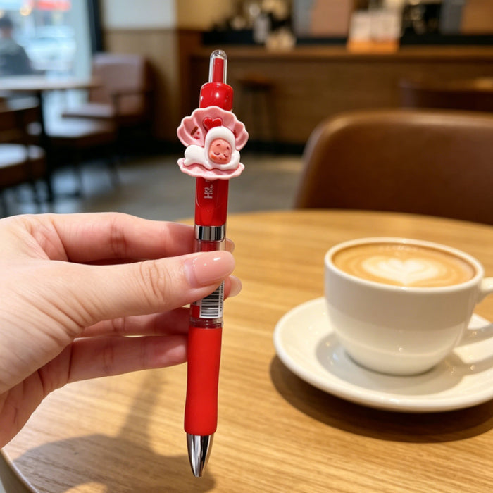 Wholesale Plastic Retractable Gel Pen with Star Pattern for Teachers and Students