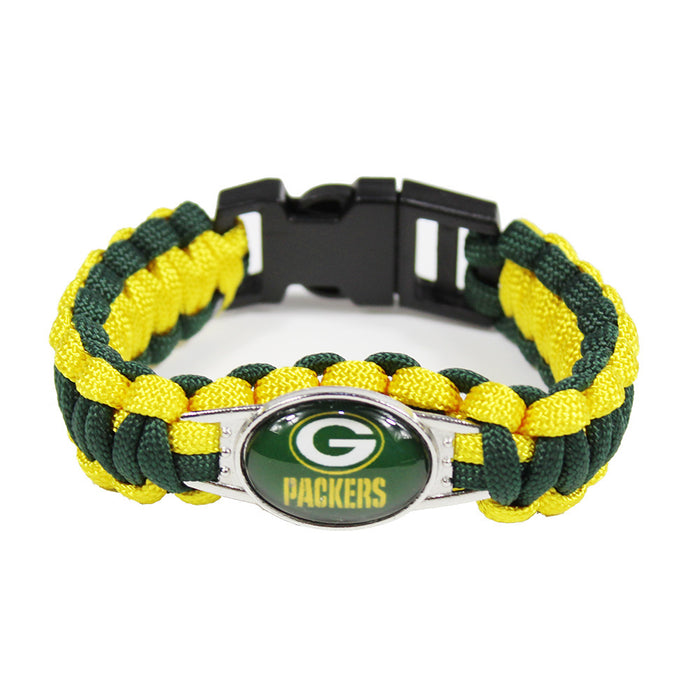 Wholesale  Football Team Woven Bracelet Outdoor Lifesaving Bracelet